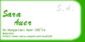 sara auer business card